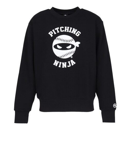 ピッチングニンジャ（PITCHING NINJA）野球ウェア スウェットシャツ OT0526FW0002-BLK