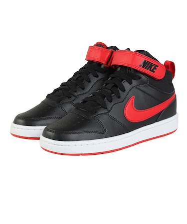 ナイキ(NIKE)ジュニアスニーカー スポーツシューズ コート ボロー MID 2 GS ブラック CD7782-018 スポーツ カジュアル シューズ