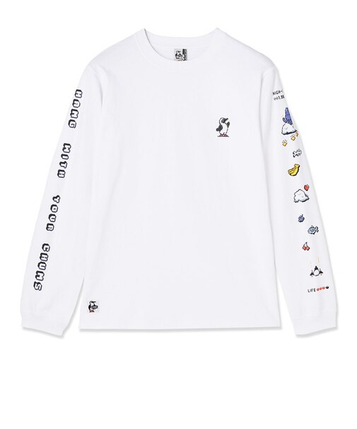 チャムス（CHUMS）ゲームセンターブラッシュドロングスリーブTシャツ CH01-2877-W001