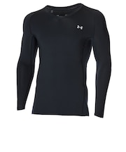 アンダーアーマー(UNDER ARMOUR)ゴルフウェア 吸汗速乾 ヒートギア フィッティド ロングスリーブ Vネック シャツ 1371673 001
