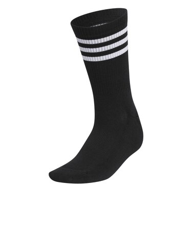 アディダス（adidas）ゴルフ クルー丈 スリーストライプ クッションソックス MGR52-HT5825 BK/WH