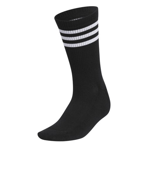 アディダス（adidas）ゴルフ クルー丈 スリーストライプ クッションソックス MGR52-HT5825 BK/WH
