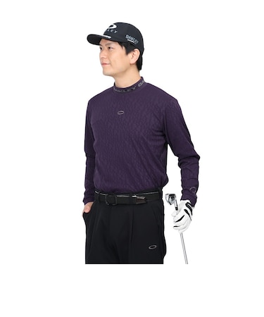 オークリー（OAKLEY）ゴルフウェア 長袖 STALWART ジャガード モック シャツ FOA407330-82D