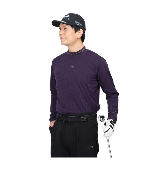 オークリー（OAKLEY）ゴルフウェア 長袖 STALWART ジャガード モック シャツ FOA407330-82D