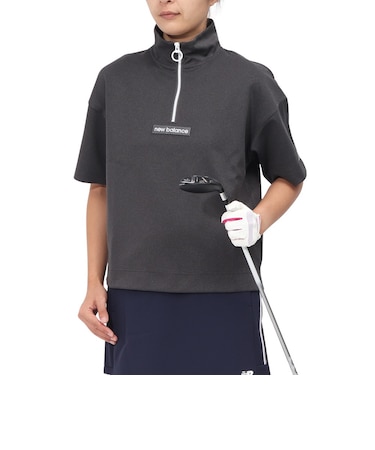 ニューバランス（new balance）ゴルフウェア 半袖 スウェット ハーフジップ プルオーバー 012-4262506-025