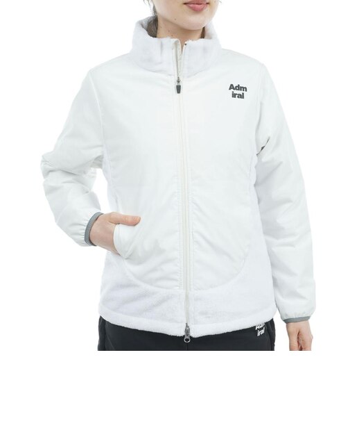 アドミラル ゴルフ（Admiral GOLF）ゴルフウェア アウター 保温 撥水 ボアミックス 中綿ジャケット ADLA480-WHT
