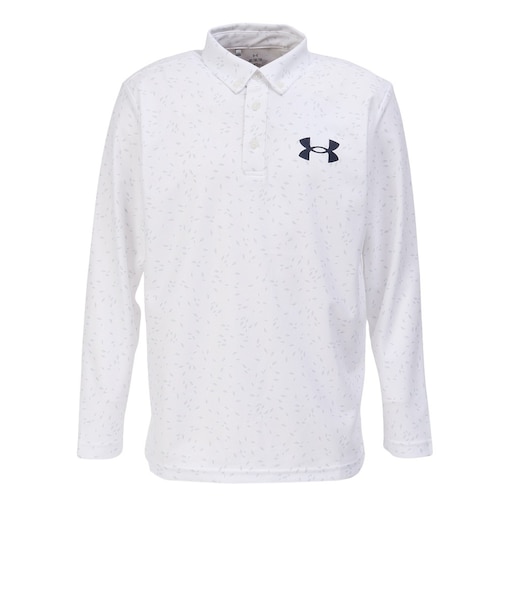 アンダーアーマー（UNDER ARMOUR）ゴルフウェア Mid ロゴ ロングスリーブ ポロシャツ 1388812 100