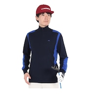 ジェイリンドバーグ(J.LINDEBERG)ゴルフウェア ショルダーブリッジハーフジップモックネック 長袖 セーター 071-12914-098