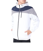 ルコックスポルティフ(lecoqsportif)ゴルフウェア アウター 防風 ストレッチフォーサー フード付き起毛裏地ブルゾン QGMWJK05 WH00