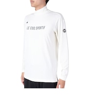 ルコックスポルティフ(lecoqsportif)ゴルフウェア 保温 ストレッチフォーサー 長袖ハイネックシャツ QGMWJB12 WH00