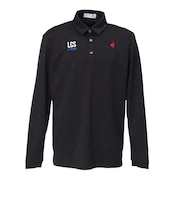 ルコックスポルティフ(lecoqsportif)ゴルフウェア 吸汗速乾 ストレッチフォーサー ジャガード 長袖シャツ LG4FLS03M BK00