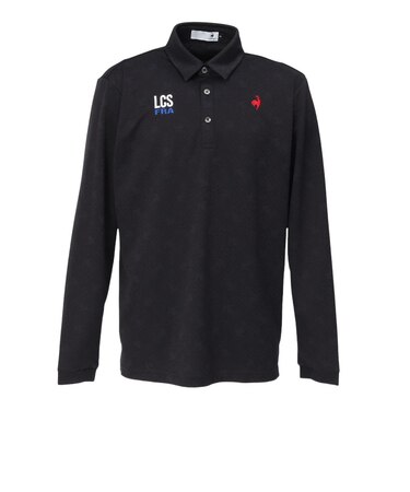 ルコックスポルティフ（lecoqsportif）ゴルフウェア 吸汗速乾 ストレッチフォーサー ジャガード 長袖シャツ LG4FLS03M BK00