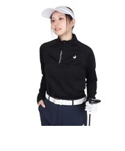 ルコックスポルティフ(lecoqsportif)ゴルフウェア 保温 ストレッチフォーサー 長袖裏グリッドモックネックシャツ LG4FLS52L BK00