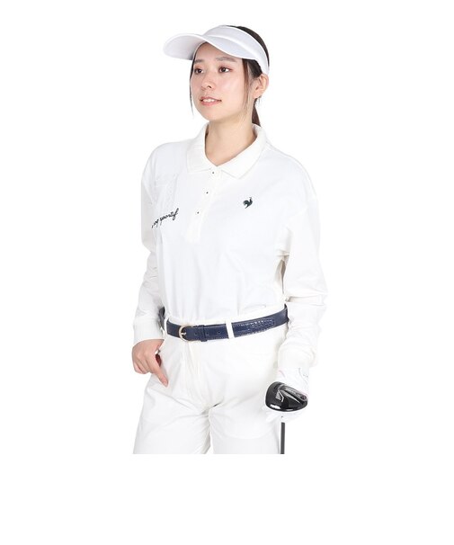 ルコックスポルティフ（lecoqsportif）ゴルフウェア 吸汗速乾 ストレッチフォーサー 長袖オーバーシャツ LG4FLS01L WH00