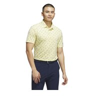 アディダス（adidas）ゴルフウェア メッシュ総柄 半袖 ポロシャツ KUH65-JF9002YEL