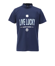 ゴルフウェア 吸水速乾 半袖 LIVELUCKY ハイネックTシャツ BA5RTG02 NVY