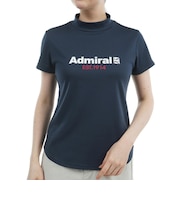 アドミラル ゴルフ(Admiral GOLF)モックネック ゴルフ 半袖 カラタッチ ロゴプリントモックシャツADLA518-NVY