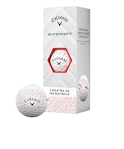 キャロウェイ(CALLAWAY)ゴルフボール スーパーソフト SUPERSFT 25 RED SPLATTER 3B スリーブ(3個入り)