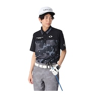 オークリー(OAKLEY)ゴルフウェア 吸汗速乾 接触冷感 STALWART BLOCK 半袖シャツ FOA407844-00G