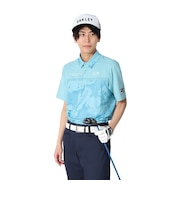 オークリー(OAKLEY)ゴルフウェア 吸汗速乾 接触冷感 STALWART BLOCK 半袖シャツ FOA407844-62K