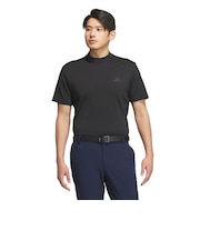 アディダス（adidas）ゴルフウェア スリーストライプス 半袖 モックネックシャツ KVH10-JF6269BLK