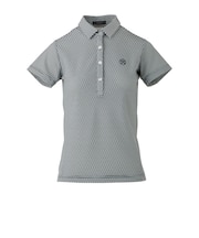 トミーアーマー(Tommy Armour)ゴルフウェア 接触冷感 半袖 ハニカムメッシュ ボーダーポロシャツ TANB25S070027 BLK
