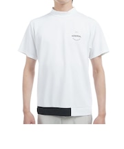 アドミラル ゴルフ(Admiral GOLF)ゴルフウェア 半袖 ミニワッフル モックネックシャツ ADMA507-WHT