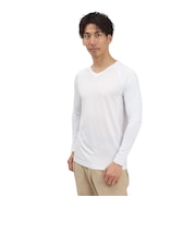 トミーアーマー(Tommy Armour)ゴルフウェア 接触冷感 インナー Cool Touch 長袖Vネックシャツ TAGC25S040002 WHT