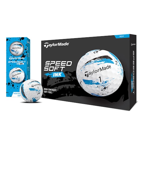 テーラーメイド（TAYLORMADE）ゴルフボール スピードソフト インク 24 SpeedSoft INK BL ダース(12個入り)