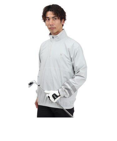 ハーレー（HURLEY）ゴルフウェア アウター 撥水 防風 ファントム レイン 長袖 プルオーバー MGRN251098-SGY