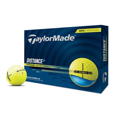 テーラーメイド（TAYLORMADE）ゴルフボール ディスタンス+ ボール YLW ダース(12個入り)