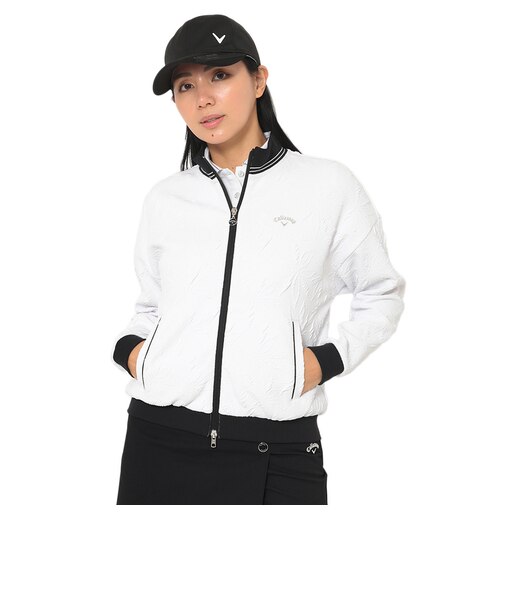 キャロウェイ（CALLAWAY）ゴルフウェア 長袖 フラワージャカードフルジップスウェット C25217203-1030