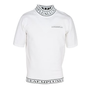 ゴルフウェア 速乾 カラーロゴ 半袖ニットTシャツ LAK-25001white