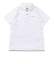 ゴルフウェア 吸水速乾 バックロゴ 半袖ポロシャツ LAH-25001white