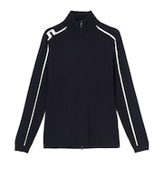 ジェイリンドバーグ(J.LINDEBERG)ゴルフウェア 長袖 Aubree フルジップモックセーター 072-54915-25AW-098