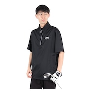 キャロウェイ(CALLAWAY)ゴルフウェア 半袖 ストレッチ ミニリップ ハーフジップブルゾン C25216100-1010