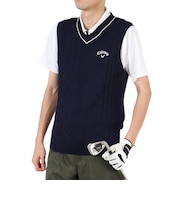 キャロウェイ(CALLAWAY)ゴルフウェア Vネックケーブルニットベスト C25219100-1120