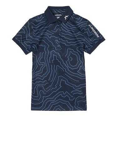 ジェイリンドバーグ（J.LINDEBERG）ゴルフウェア ツアーテックプリント半袖ポロ 072-24841-25AW-098