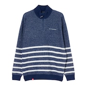 ロサーセン(ROSASEN)ゴルフウェア ハーフジップ ボーダーニット 長袖 044-14013-25AW-096