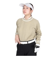 トミーアーマー(Tommy Armour)ゴルフウェア 長袖 Wポリニット クルーネック プルオーバー TASL25F070020 BEG