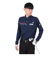 ルコックスポルティフ(lecoqsportif)ゴルフウェア 吸汗速乾 鹿の子 長袖シャツ LG5SLS00M NV00