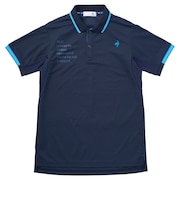 ルコックスポルティフ(lecoqsportif)ゴルフウェア 冷感 部分メッシュ ベーシックデザイン 半袖ポロシャツ LG5SHS12M NV00