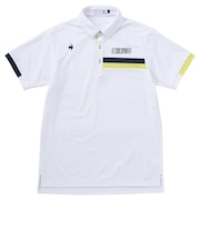 ルコックスポルティフ(lecoqsportif)ゴルフウェア メッシュ 小柄ジャガード 半袖ポロシャツ LG5SHS08M WH00