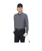 アンダーアーマー(UNDER ARMOUR)ゴルフウェア Mid ロゴ 長袖ポロシャツ 25 6011492 025