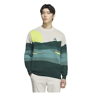 アディダス(adidas)ゴルフウェア グラフィック クルーネックセーター 長袖 JVU98-JL7951 DGRN
