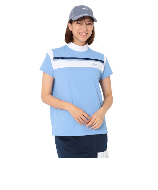 キャロウェイ（CALLAWAY）ゴルフウェア ポリエステルワッフル 半袖モックネックシャツ C26134202-1110