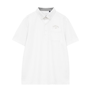 キャロウェイ（CALLAWAY）ゴルフウェア 吸汗速乾 DRYPLUS 鹿の子ボタンダウン半袖シャツ C26134160-1030