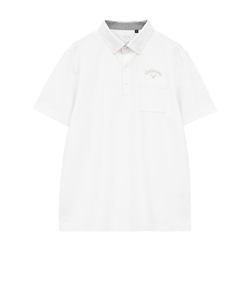 キャロウェイ（CALLAWAY）ゴルフウェア 吸汗速乾 DRYPLUS 鹿の子ボタンダウン半袖シャツ C26134160-1030