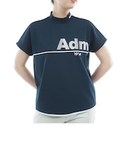 アドミラル ゴルフ(Admiral GOLF)ゴルフウェア 吸水速乾 ドライカノコ 半袖 モックネックシャツ ADLA622-NVY