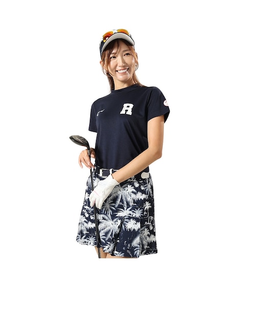 ロサーセン（ROSASEN）ゴルフウェア 吸水速乾 ベアカノコ 半袖モックネックシャツ 045-25343-26SS-098